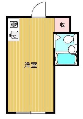 昭和グランドハイツ恵美須(ワンルーム/5階)の間取り写真