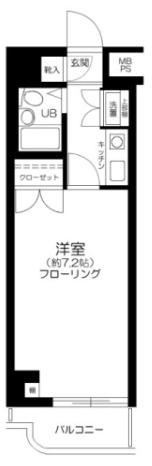 パレドール豊玉北(1K/4階)の間取り写真