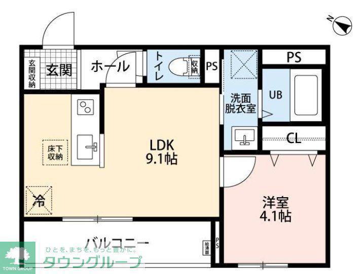 リーブルファイン西浦和II(1LDK/3階)の間取り写真