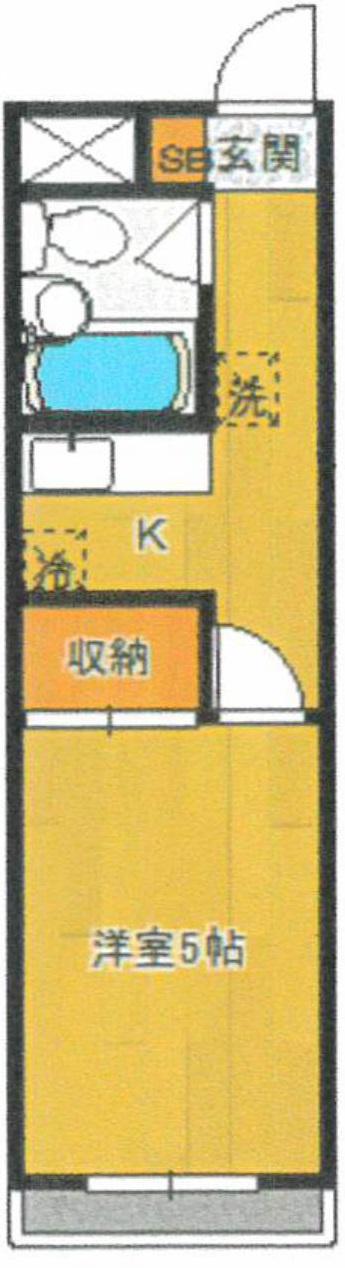 ブルーポイント(1K/1階)の間取り写真