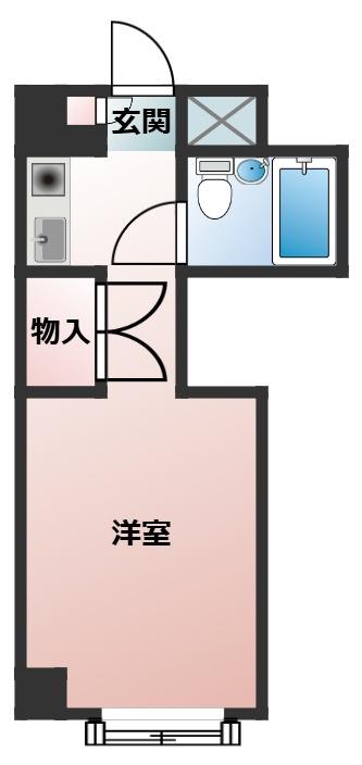 日吉パ-ルハイツ(ワンルーム/4階)の間取り写真