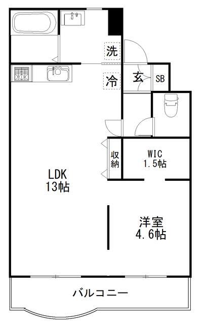 パールハイム河原(1LDK/2階)の間取り写真