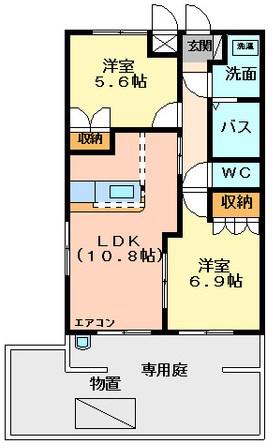 アリビオ(2LDK/1階)の間取り写真