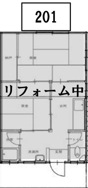 本町荘(2DK/2階)の間取り写真