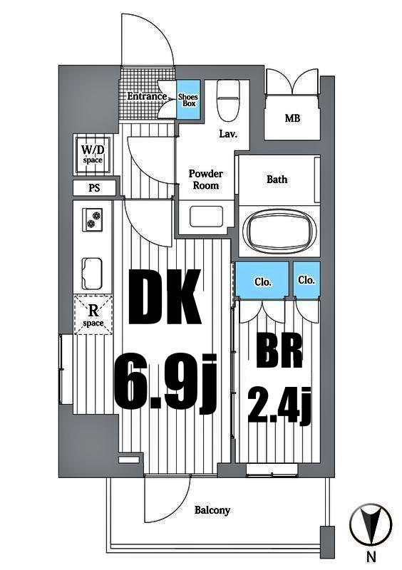 クレスト小杉スクエア(1DK/10階)の間取り写真