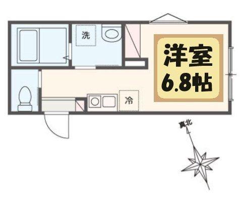 BONECA岩槻(ワンルーム/2階)の間取り写真
