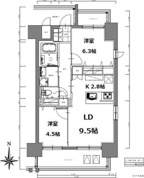 SーRESIDENCE亀島駅前BLAZE(2LDK/10階)の間取り写真