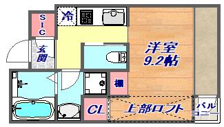 エスキュート御影(1K/1階)の間取り写真