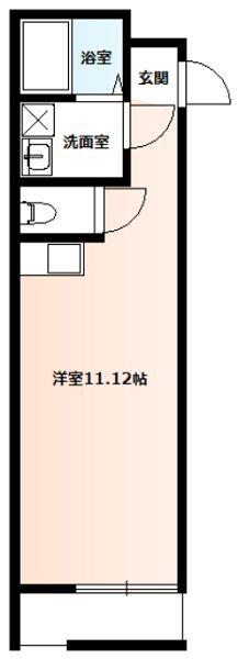 GRANDIR(ワンルーム/3階)の間取り写真