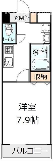 オアゾ桜台(1K/3階)の間取り写真