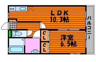 イマジン I(1LDK/1階)の間取り写真