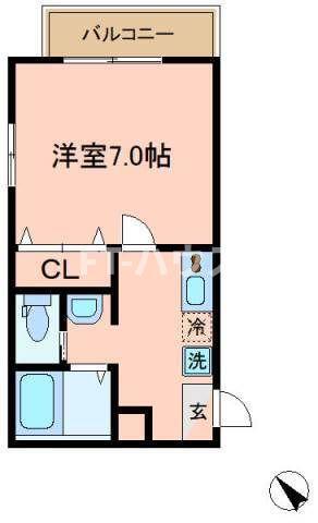 アットリラ東船橋A(1K/3階)の間取り写真