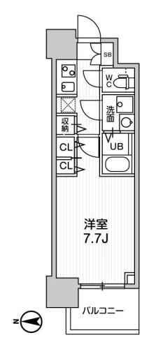 LA DOUCEUR黒川(1K/2階)の間取り写真
