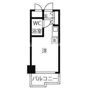 コスモプラザ三宮(ワンルーム/6階)の間取り写真