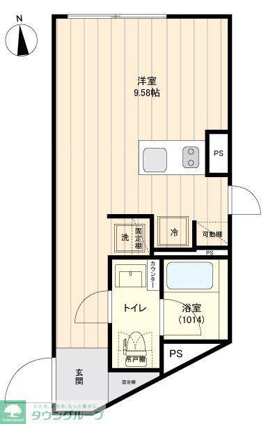 レクス武蔵小山(ワンルーム/5階)の間取り写真