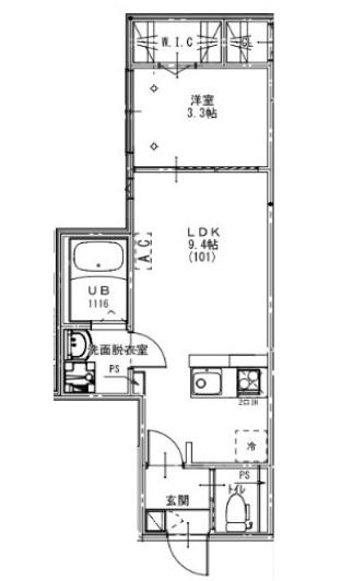 KEIAI RESIDENCE 宮原II(1LDK/2階)の間取り写真