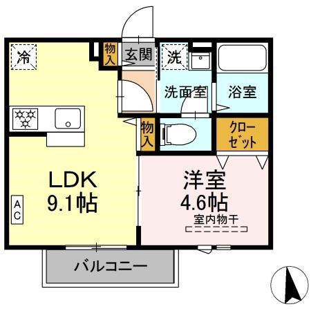 SVP DAISY(1LDK/2階)の間取り写真