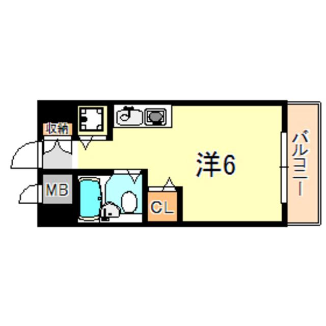 フォレスト明石(ワンルーム/4階)の間取り写真