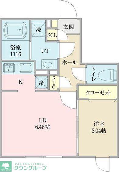 QUADOR 名古屋ウエスト(1LDK/1階)の間取り写真