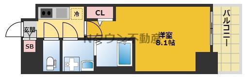 エスリード新栄マルス(1K/8階)の間取り写真