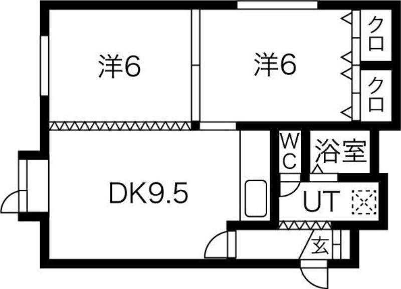 シェーンブルン美園A(2LDK/2階)の間取り写真