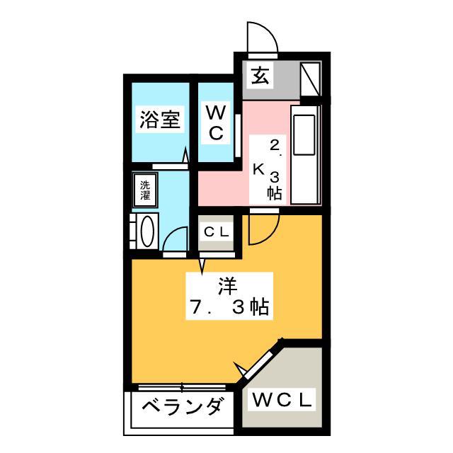 グランデュール小竹向原(1K/1階)の間取り写真