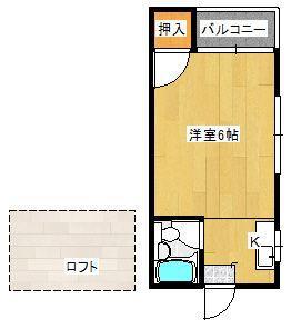 コーポ須玖(ワンルーム/1階)の間取り写真