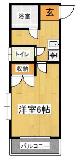 プライムハイツ(1K/3階)の間取り写真