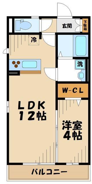 LOULOU MS(1LDK/3階)の間取り写真