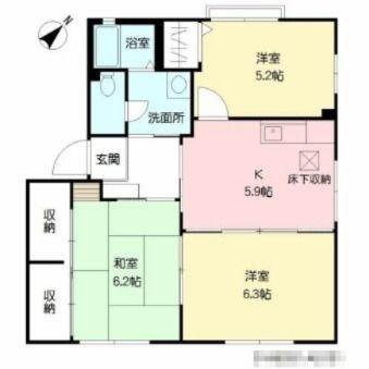 シャーメゾン丹田II(2LDK/1階)の間取り写真