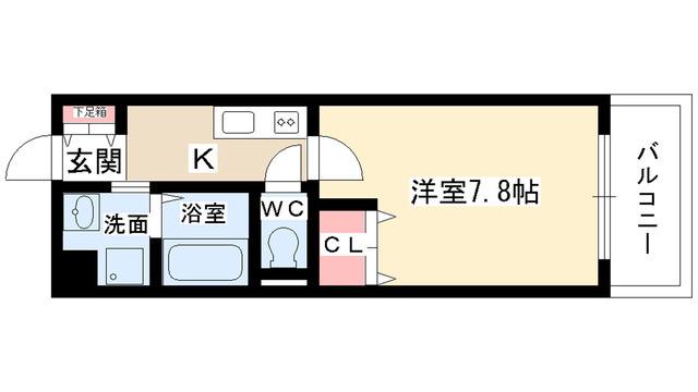シティライフ今池北(1K/3階)の間取り写真