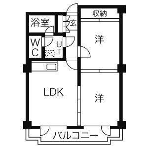 コージーホームズ65(2LDK/2階)の間取り写真