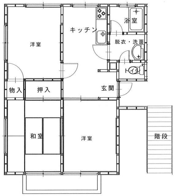三水ハイツ(3K/1階)の間取り写真