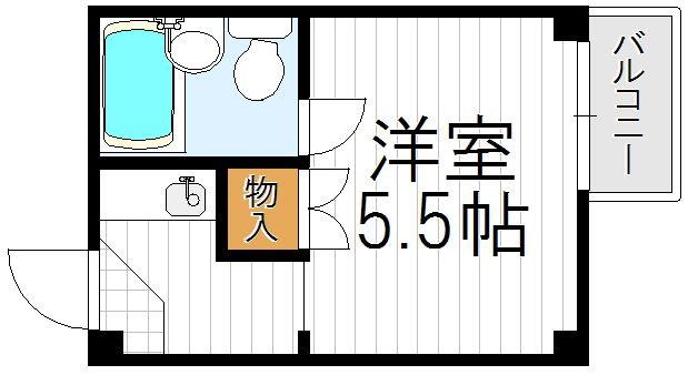 三ノ瀬パークハイツ(ワンルーム/4階)の間取り写真