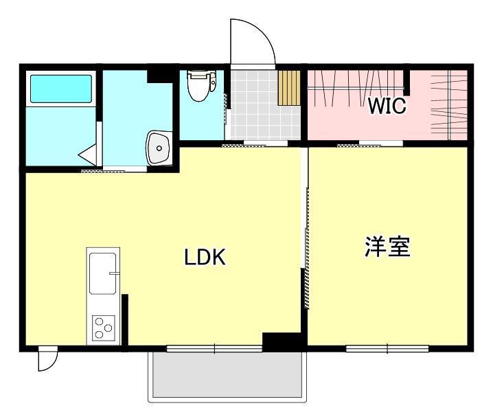 マンション立石(1LDK/1階)の間取り写真