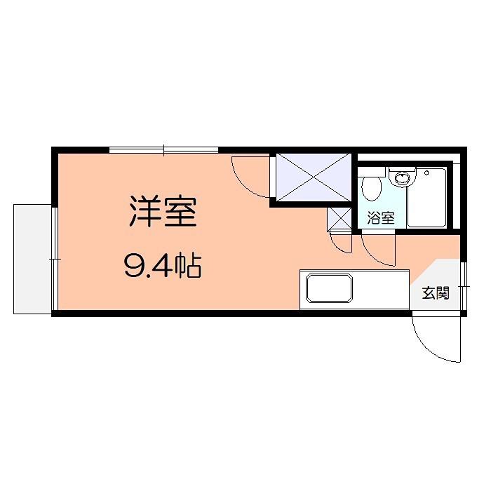 プログレス渋沢(ワンルーム/1階)の間取り写真