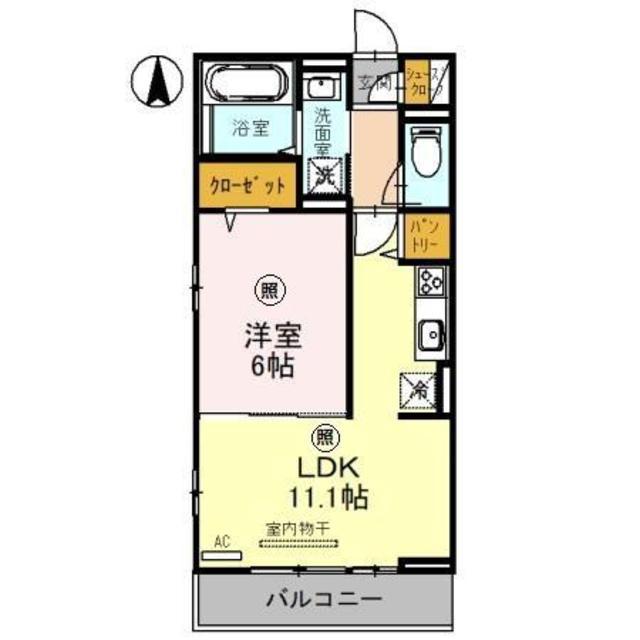 ACE HEIM(1LDK/2階)の間取り写真