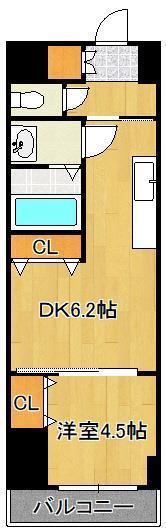 雅ビル(1DK/4階)の間取り写真