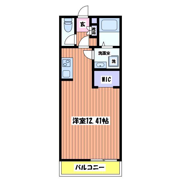 ヒルズ豊田(ワンルーム/1階)の間取り写真
