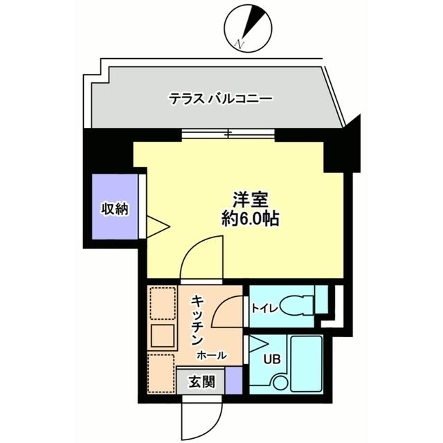 信開グラビス駅北(1K/5階)の間取り写真
