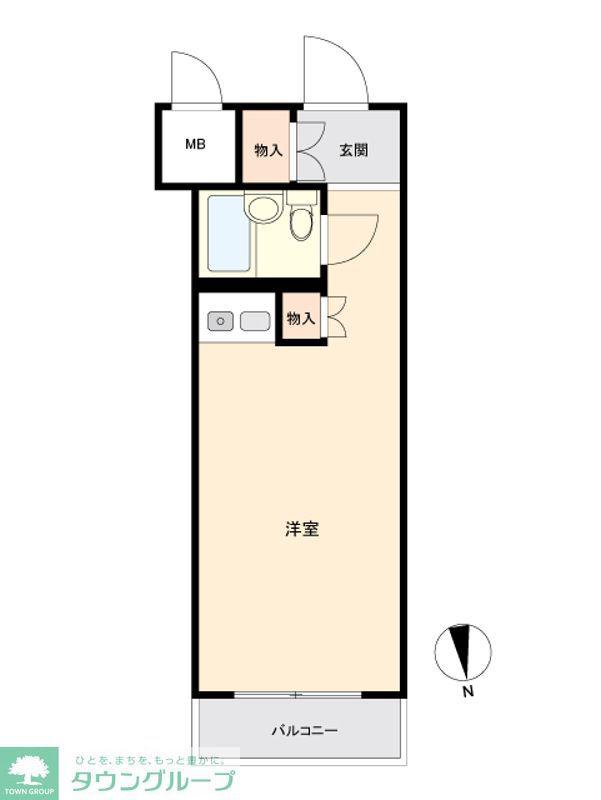 ダイアパレス吉野町第2(ワンルーム/1階)の間取り写真