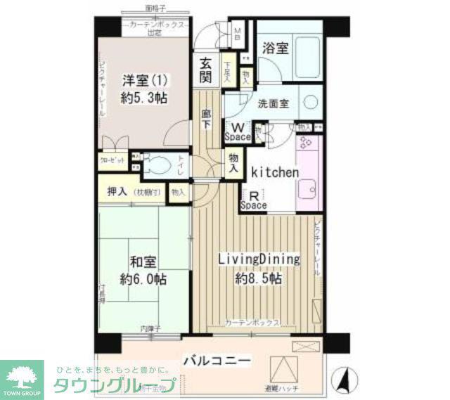 上北沢南パーク・ホームズ(2LDK/2階)の間取り写真
