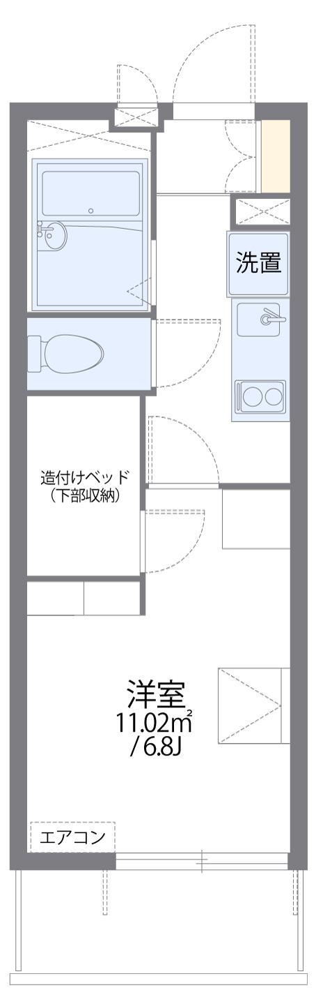 レオパレス博多豊I(1K/2階)の間取り写真