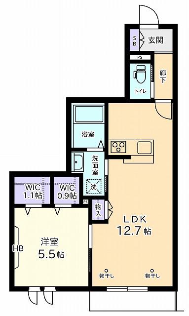 MAISON A(1LDK/3階)の間取り写真
