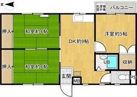 西町ロイヤルマンション(3DK/1階)の間取り写真
