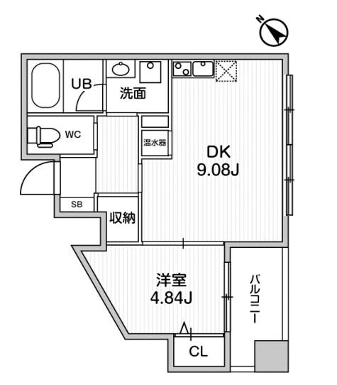 ドゥーエ東高円寺(1LDK/5階)の間取り写真