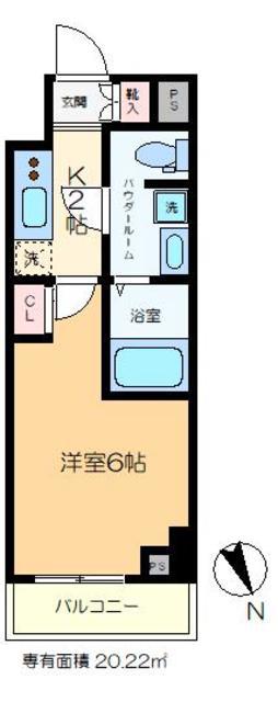 ユリカロゼ新小岩(1K/3階)の間取り写真