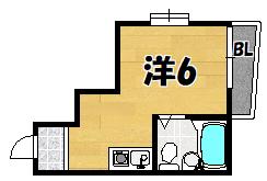 コンフォート住道(ワンルーム/3階)の間取り写真