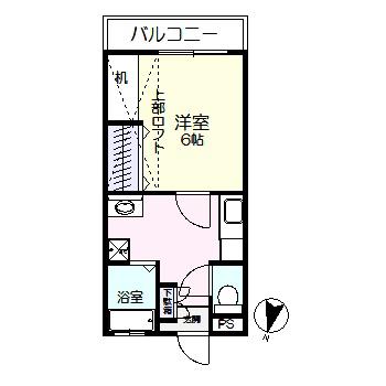 ハイツソノザキ(1K/1階)の間取り写真
