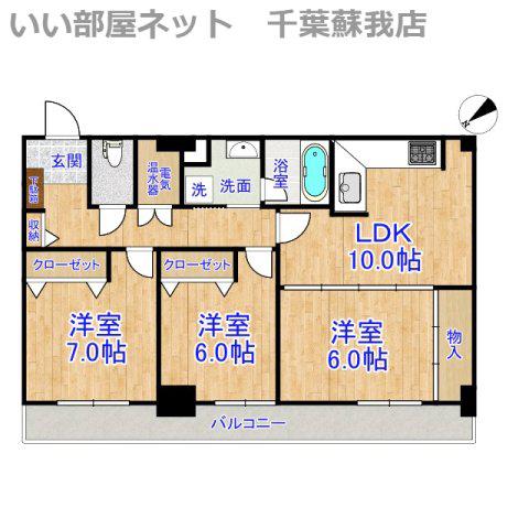 オーシャンビュー壱番館(3LDK/16階)の間取り写真